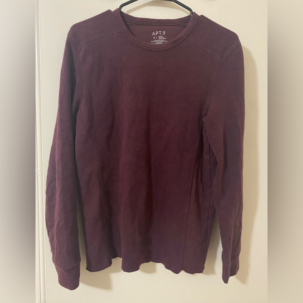 APT. 9 Premier Flex Long Sleeve Tee - Maroon, Men’s Small